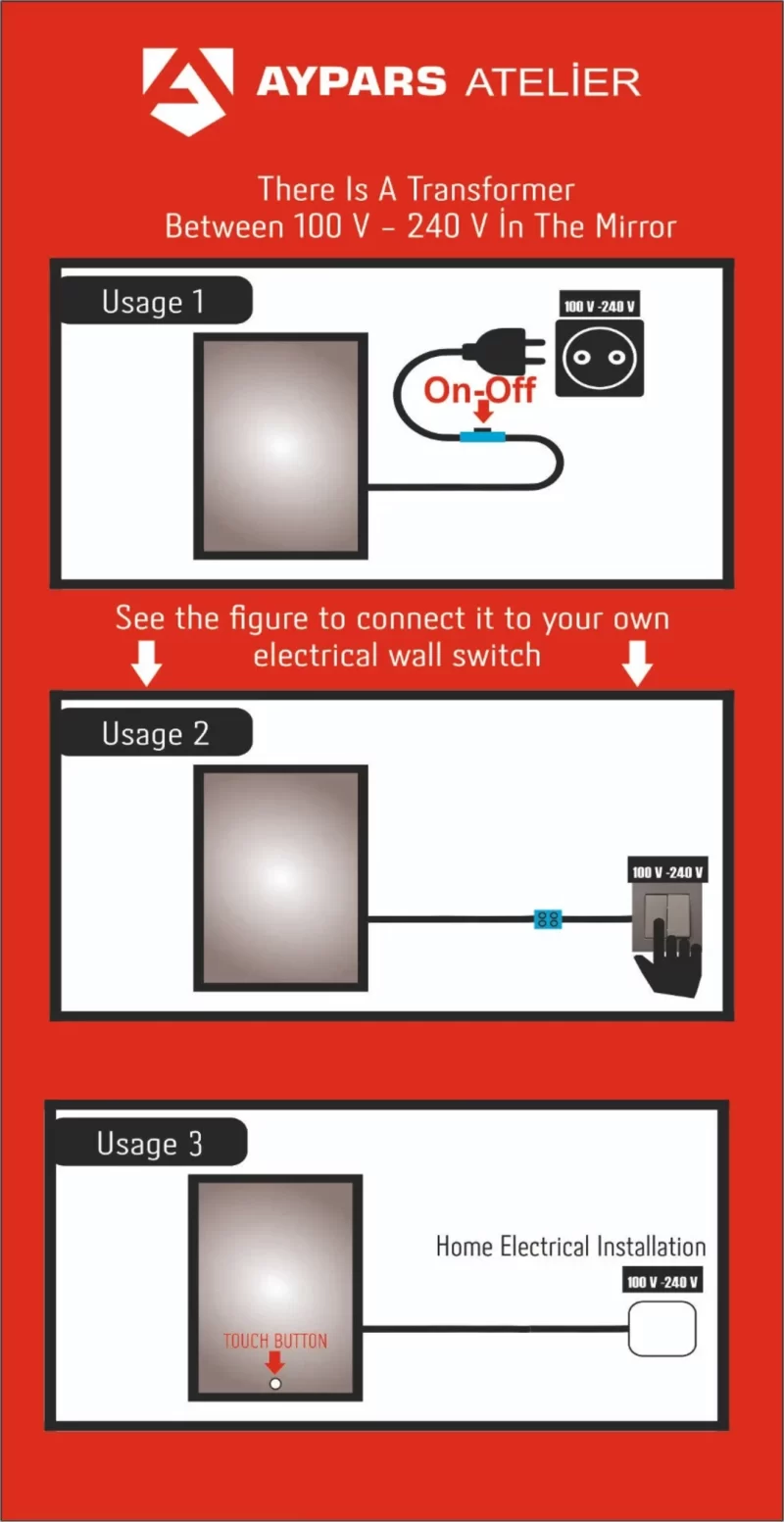 Vista Led Decorative Bathroom Mirror - Image 6