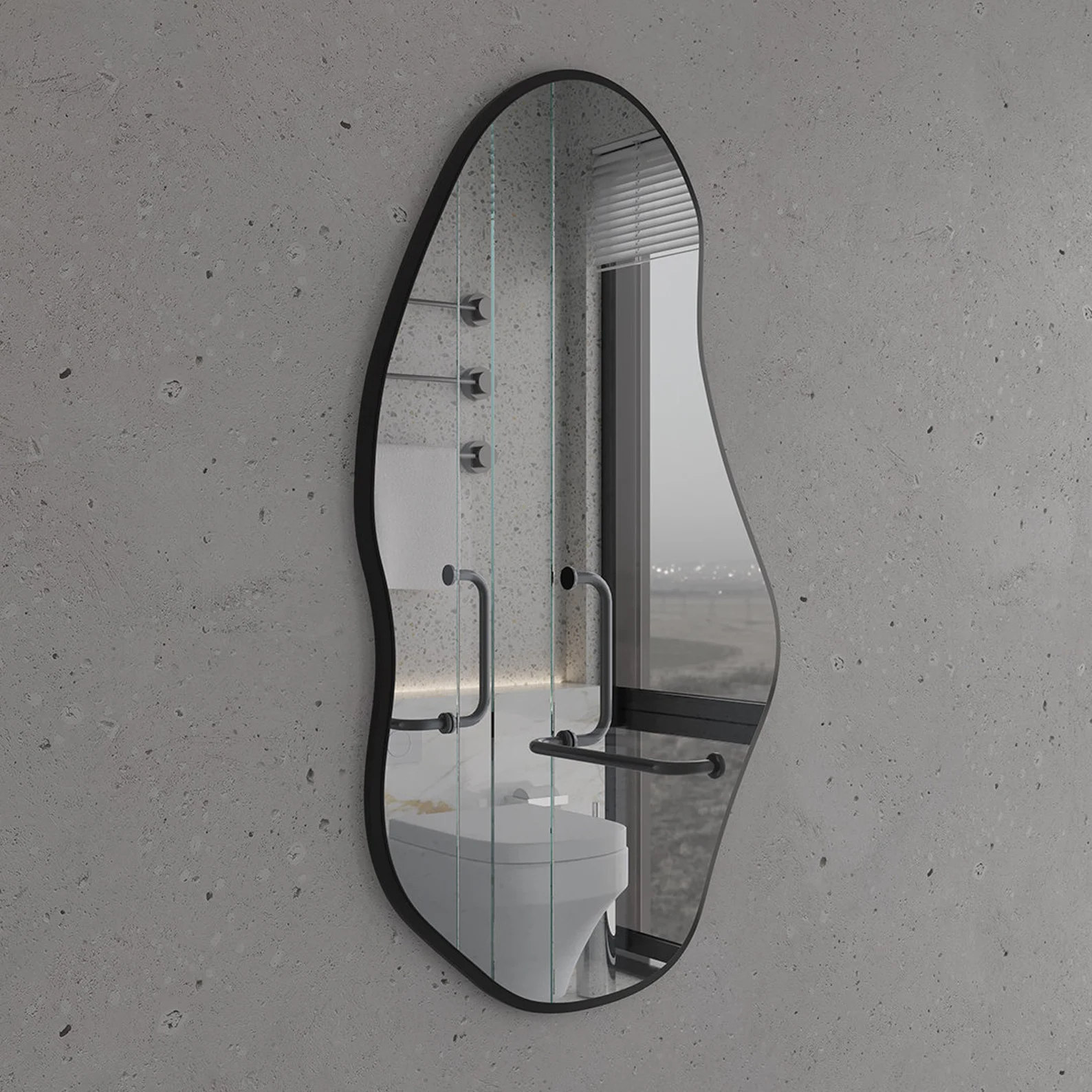 Archon Framed Asymmetric Decorative Mirror - Image 4