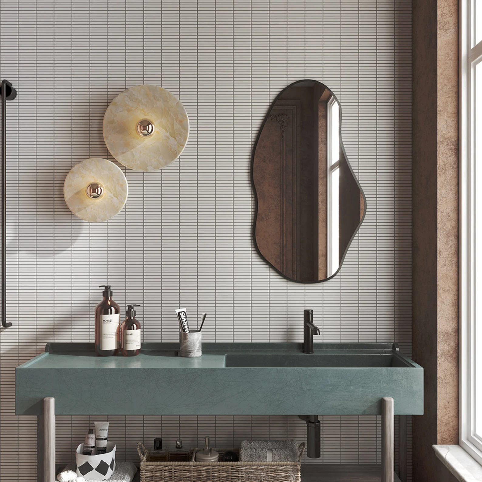 Archon Framed Asymmetric Decorative Mirror - Image 5