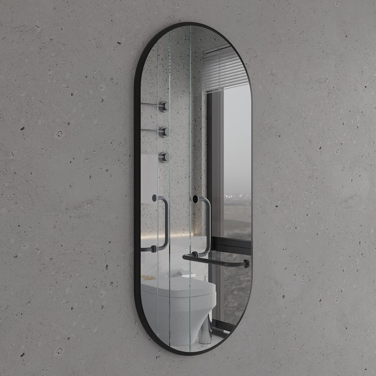 Mythos Framed Oval Decorative Mirror - Image 4