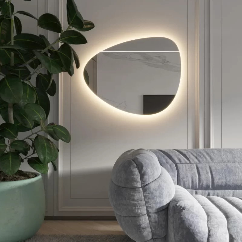 Aura Asymmetric Decorative Bathroom Mirror - Image 5