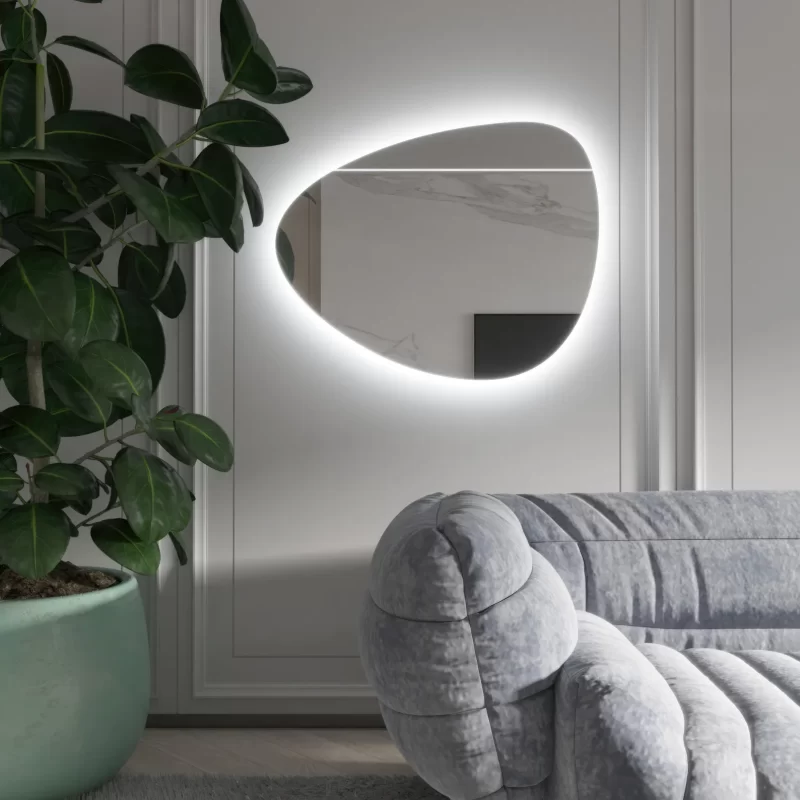 Aura Asymmetric Decorative Bathroom Mirror - Image 4