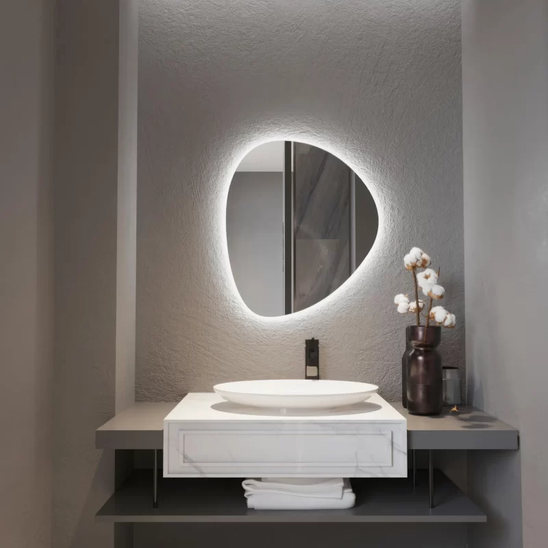 Mira Asymmetrical Decorative Bathroom Mirror