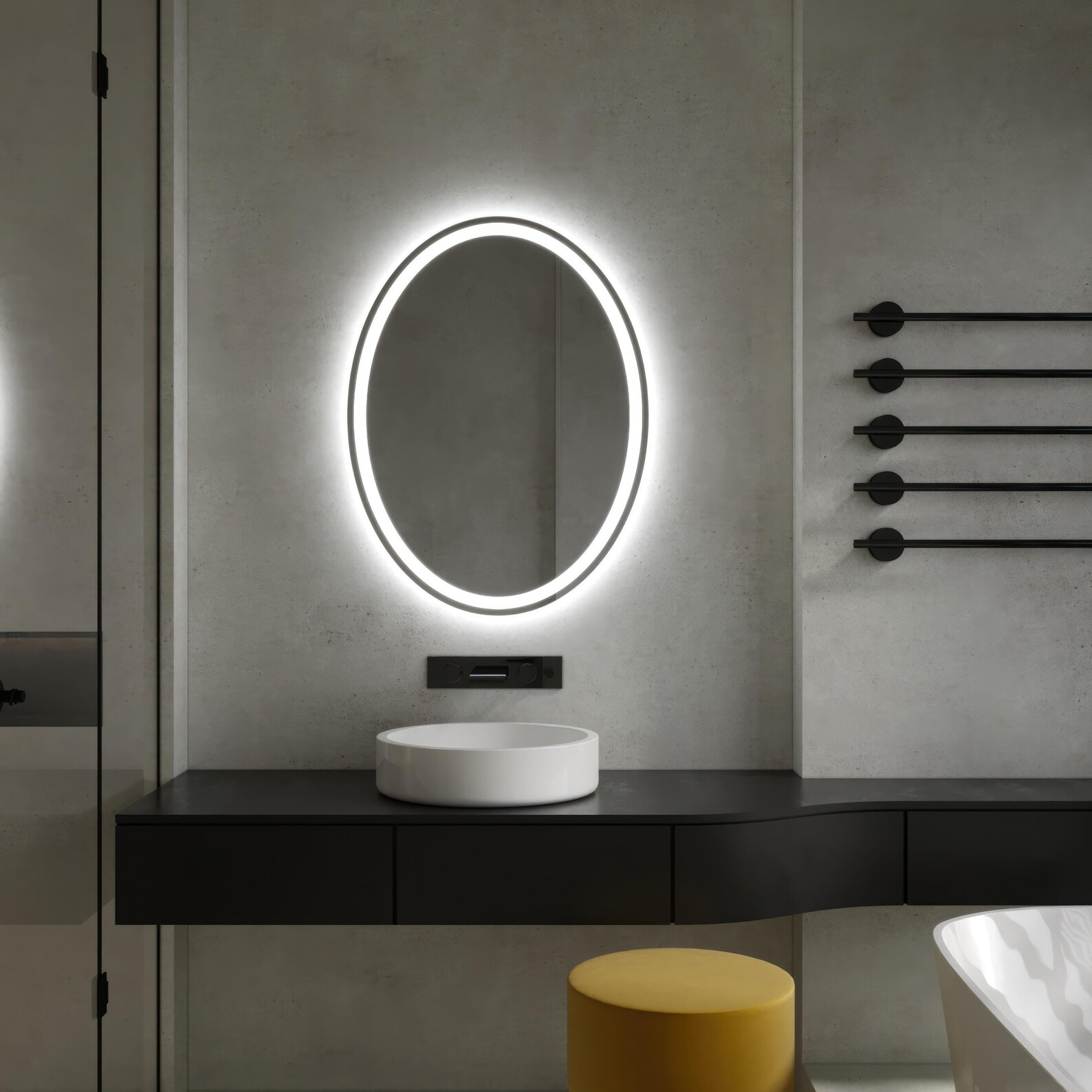 Radiant Oval Led Decorative Mirror - Image 3