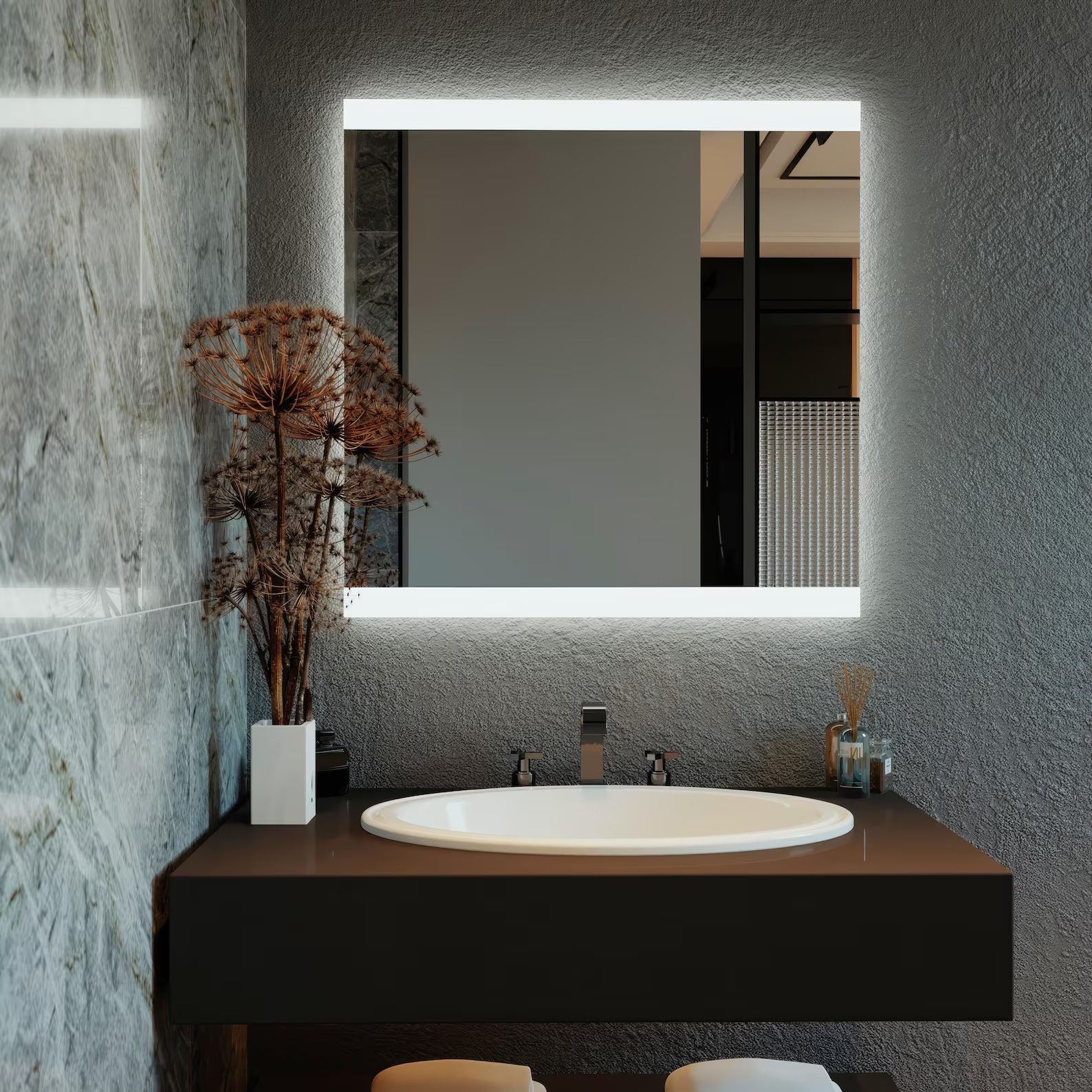 Plex Led Decorative Bathroom Mirror