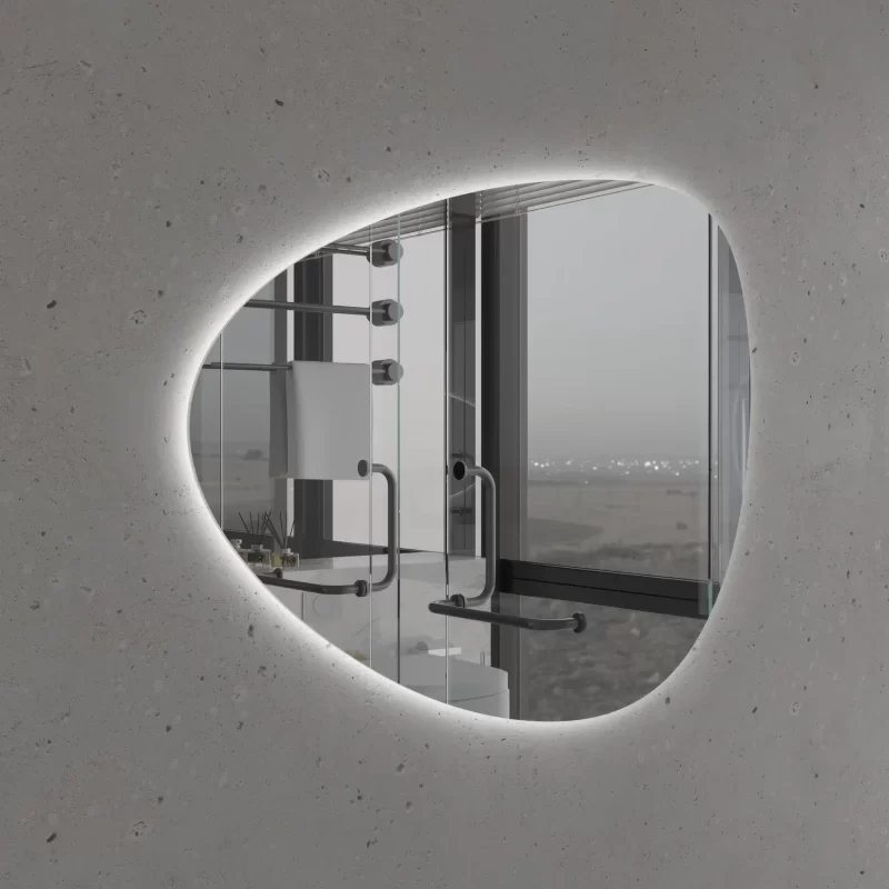 Aura Asymmetric Decorative Bathroom Mirror - Image 3