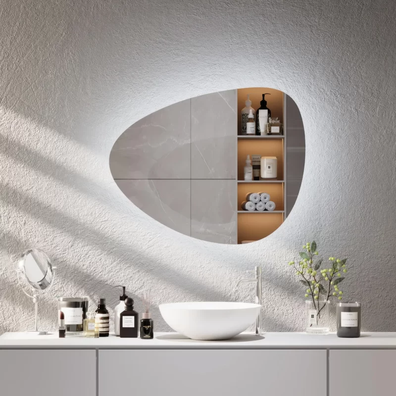 Aura Asymmetric Decorative Bathroom Mirror - Image 2